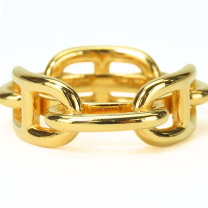 Hermes Scarf Ring Chaine D'ancre Metal Gold Plated Accessories Ladies Women
