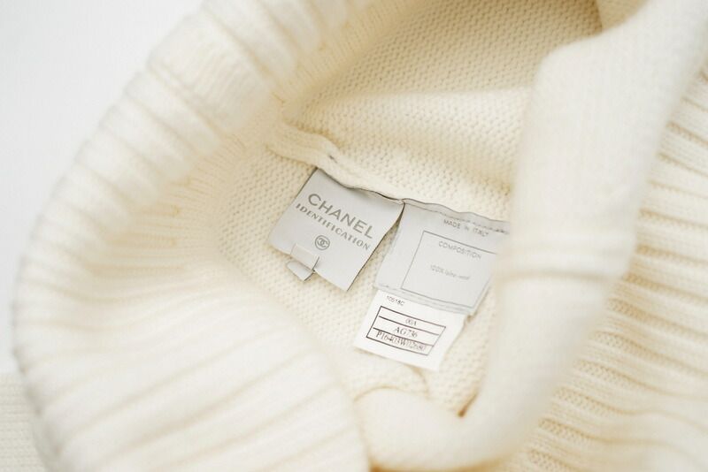 Chanel Pants Size 38 S To M Identification 00A Coco Mark Logo Button Wool Knit