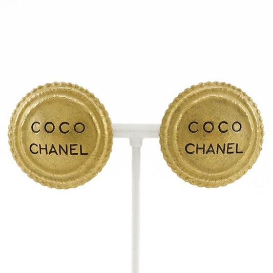 Chanel COCO Logo Vintage Gold Plated 94P Ladies 28.0g Earring