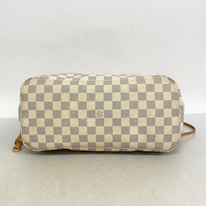 Louis Vuitton Tote Bag Damier Azure Neverfull MM N51107 White Ladies