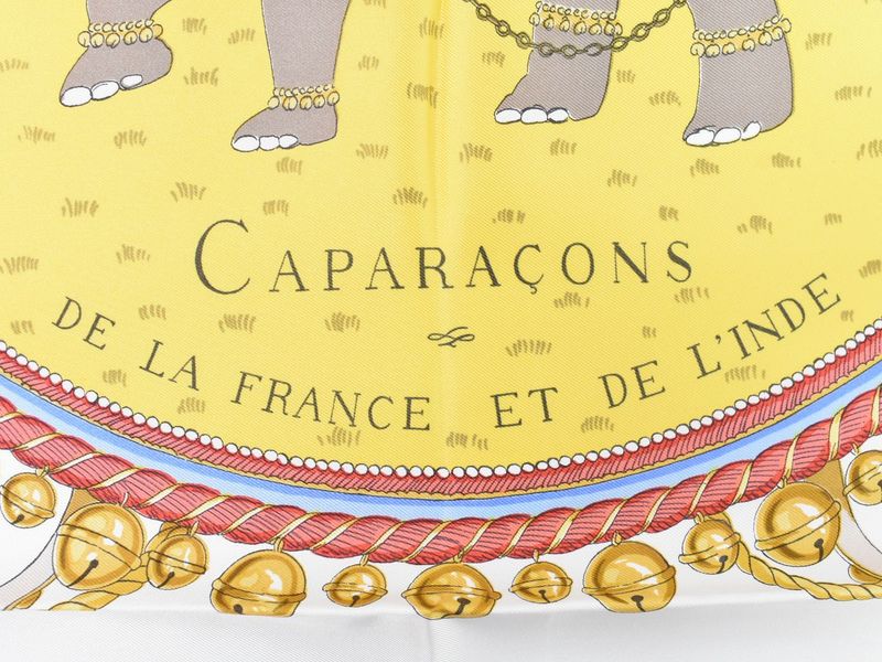 Authentic Hermes Scarf Carré 90 Caparacons DE LA France ET DE L'inde Horse