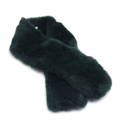 Bottega Veneta Sheer Ring Fur Scarf 649394 Dark Green