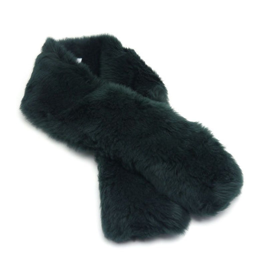 Bottega Veneta Shearling  Fur Scarf 649394 Dark Green