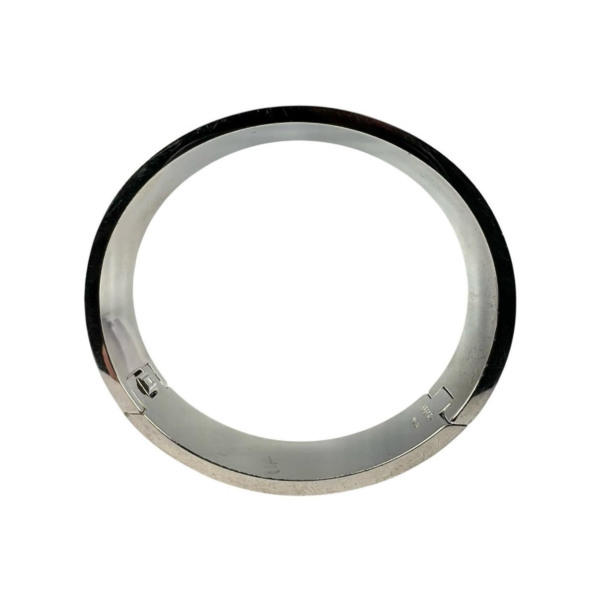 Hermes Metal Purple Bracelet Bangle Silver — view 2