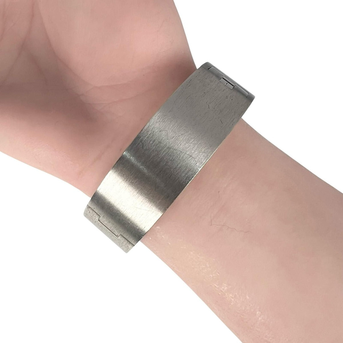 Hermes Metal Purple Bracelet Bangle Silver — view 5