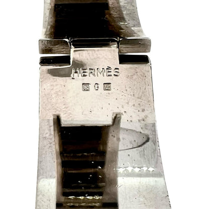 Hermes Metal Purple Bracelet Bangle Silver — view 6