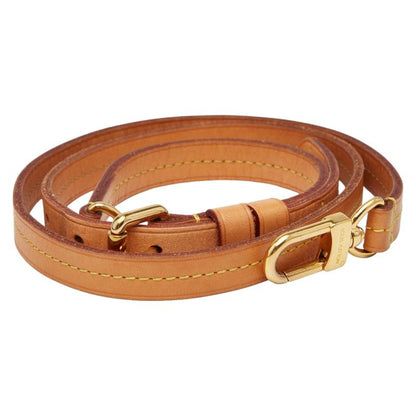 Louis Vuitton Shoulder Strap Brown Gold Leather Plated Women's Louis Vuitton