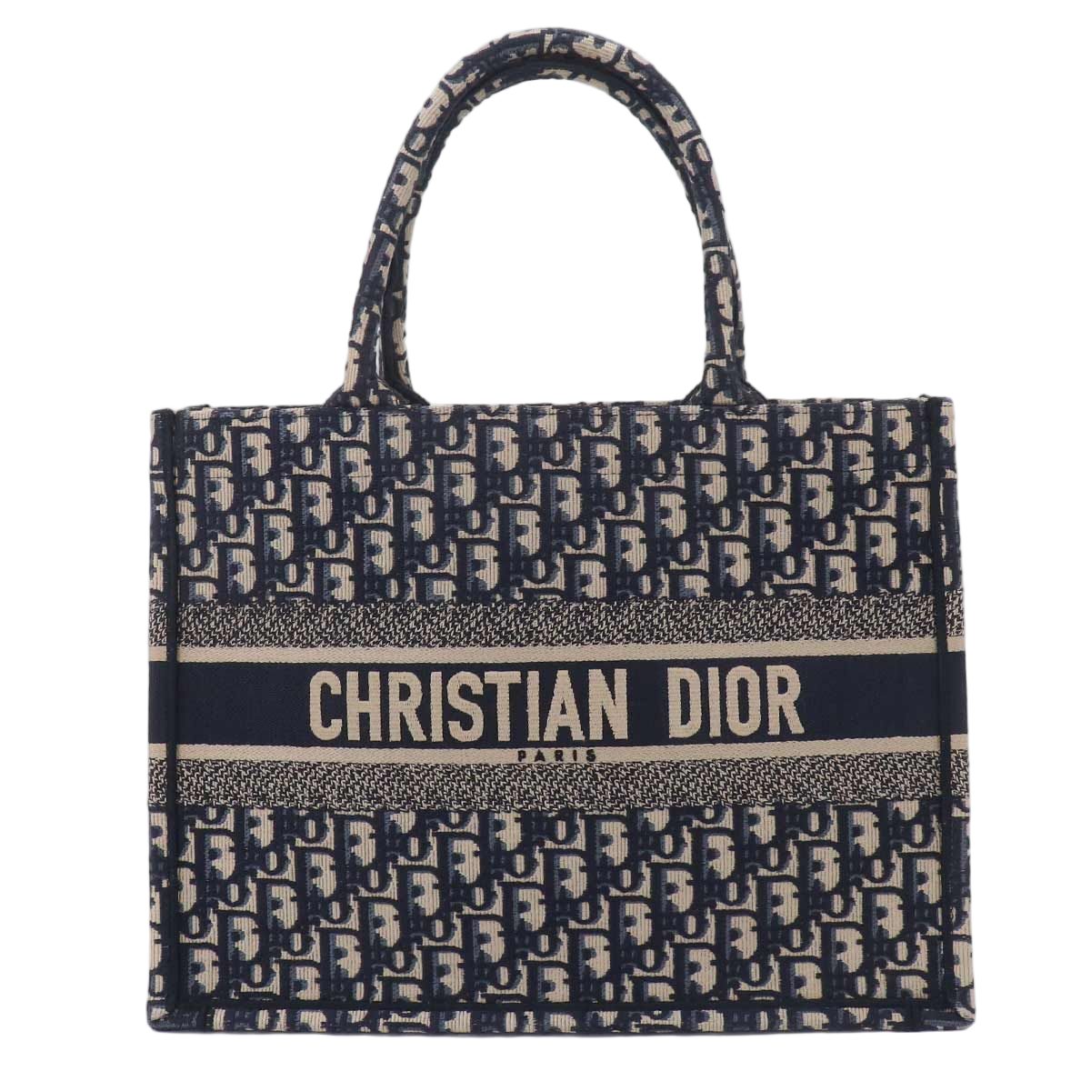 Dior Oblique Book Tote Canvas Navy