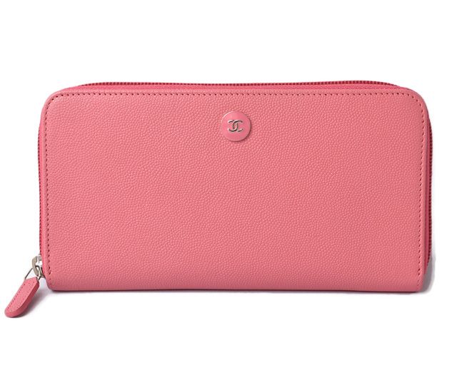 Chanel Wallet Chanel Long Wallet Round Zipper Rose CC Mark Coco Button