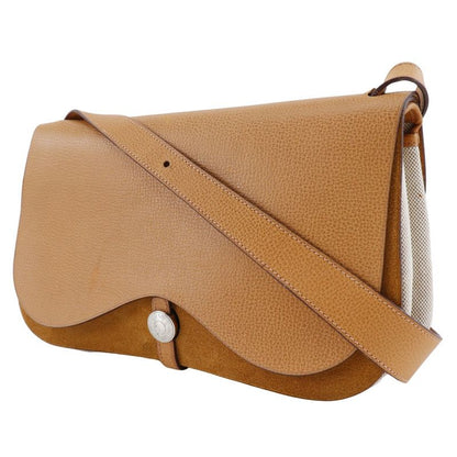 Hermes Sac Colorado MM Toile Ashe X Vacheriege Gold Brown □I Ladies Shoulder Bag