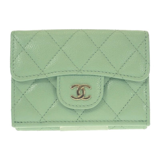 Chanel Classic Small Flap Wallet Ap0230 Trifold Compact Caviar