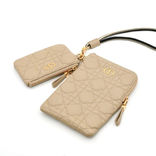Christian Dior Mobile Smartphone Accessories Beige Gold Black Lady Dior Cannage