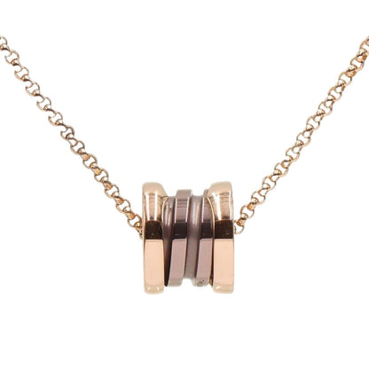 Bvlgari 18K Pink Gold Black Ceramic B.zero1 Chain Necklace