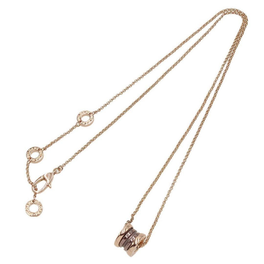 Bvlgari 18K Pink Gold Black Ceramic B.zero1 Chain Necklace — view 3