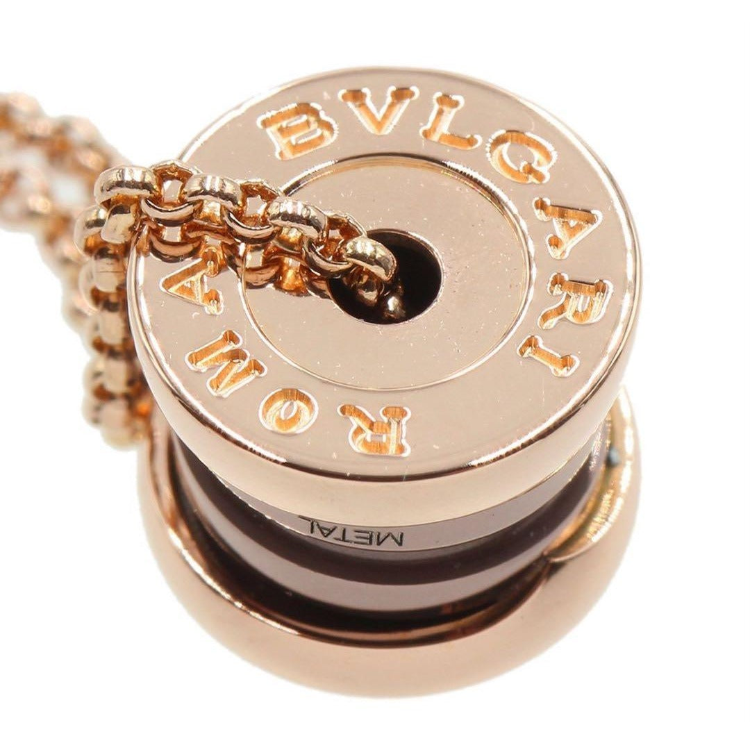 Bvlgari 18K Pink Gold Black Ceramic B.zero1 Chain Necklace — view 5