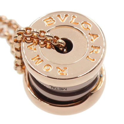 Bvlgari 18K Pink Gold Black Ceramic B.zero1 Chain Necklace — view 5