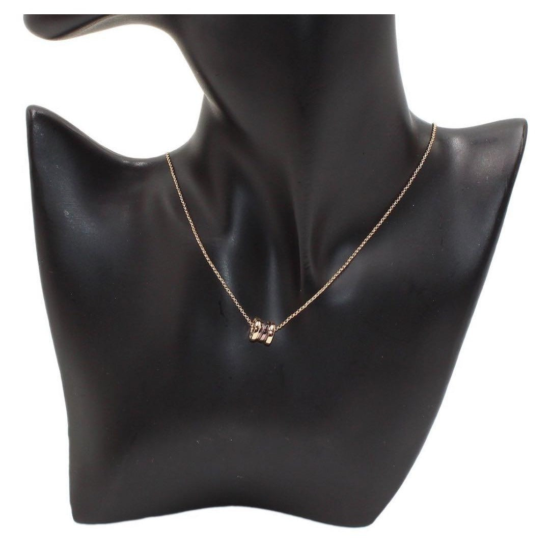 Bvlgari 18K Pink Gold Black Ceramic B.zero1 Chain Necklace — view 6