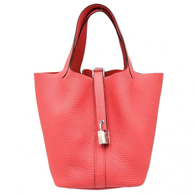 Hermes Handbag Women's Picotin Lock PM Bag W Taurillon Redish Silver