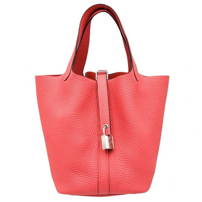Hermes Handbag Women's Picotin Lock PM Bag W Taurillon Redish Silver