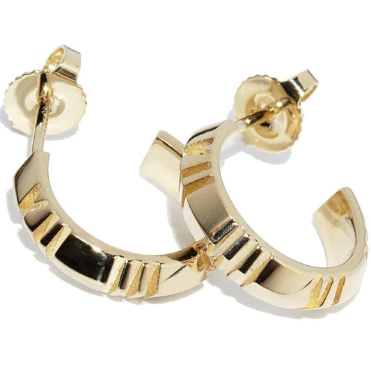 Tiffany & Co Earrings 18K Yellow Gold Atlas Hoop