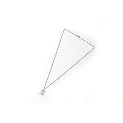 Chanel Coco Mark CC Rhinestone Silver White — view 3