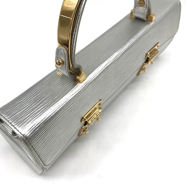 Louis Vuitton Epi Galaxia Vanity Hand Bag Metallic Silver