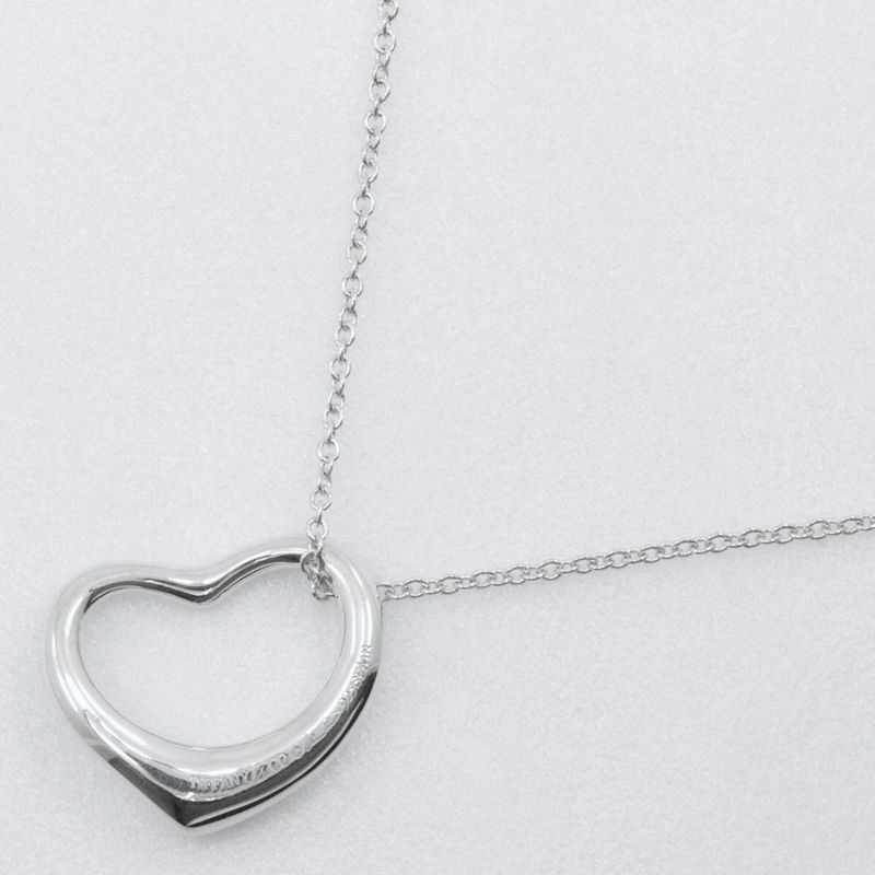 Tiffany & Co Open Heart Elsa Peretti 925 Silver Ladies 9.1g Necklace