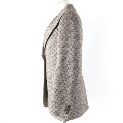 Gucci 652629 649337 100% Wool Logo Patterned Vest And Jacket 2-piece Ensemble