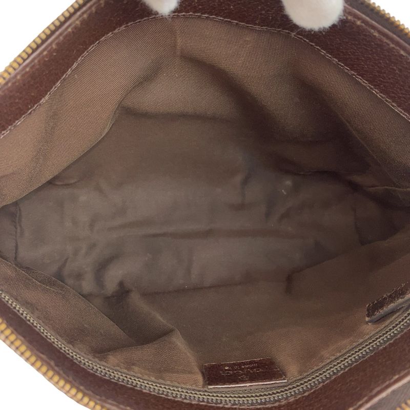 Gucci Beige Brown Silver Hardware GG Canvas/leather 114 273 Shoulder Bag