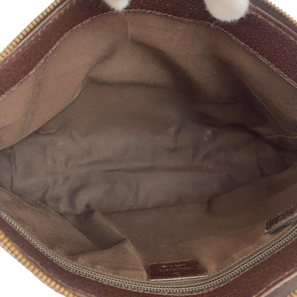 Gucci Beige Brown Silver Hardware GG Canvas/leather 114 273 Shoulder Bag
