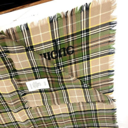 Gucci Shawl Check Large 620547 Wool Beige
