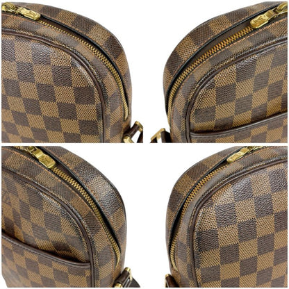 Louis Vuitton Ipanema PM Shoulder Bag Damier Leather Ebène Brown Shoulder