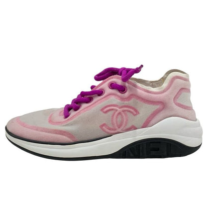 Chanel Sneakers Shoes Mesh Pink Purple Here Mark