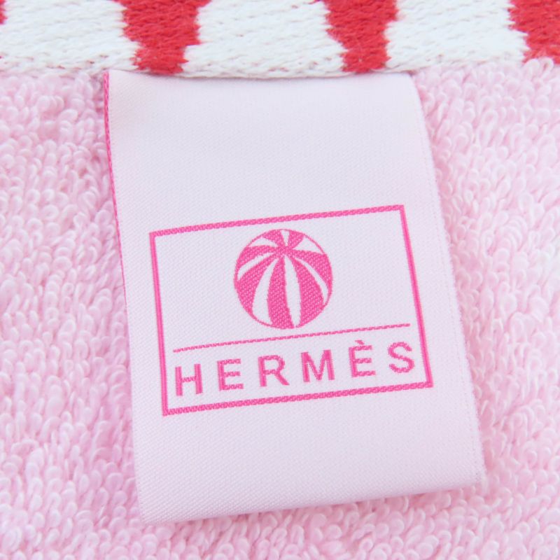Hermes Circus 100% Cotton Bath Towel Pink Color Made In France Women