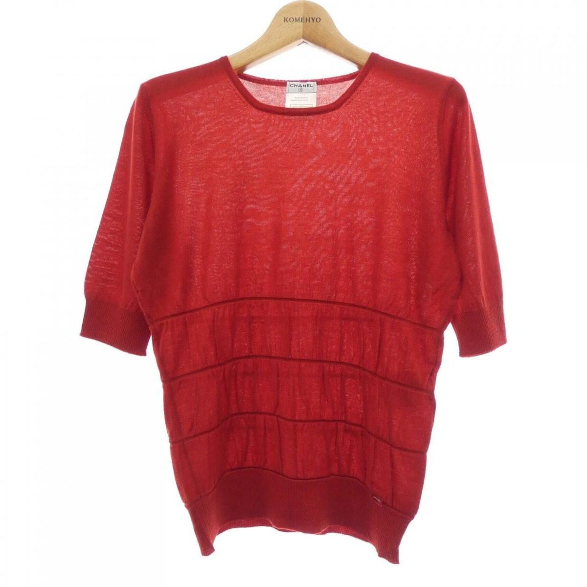 Chanel Vintage Knit Top Red