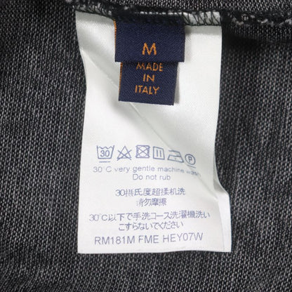 Louis Vuitton Cotton Logo Patterned Short Sleeve Polo Shirt Black M Made In