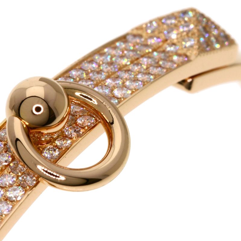 Hermes Collier De Cyan Diamond ST Bracelet 18K Pink Gold Ladies