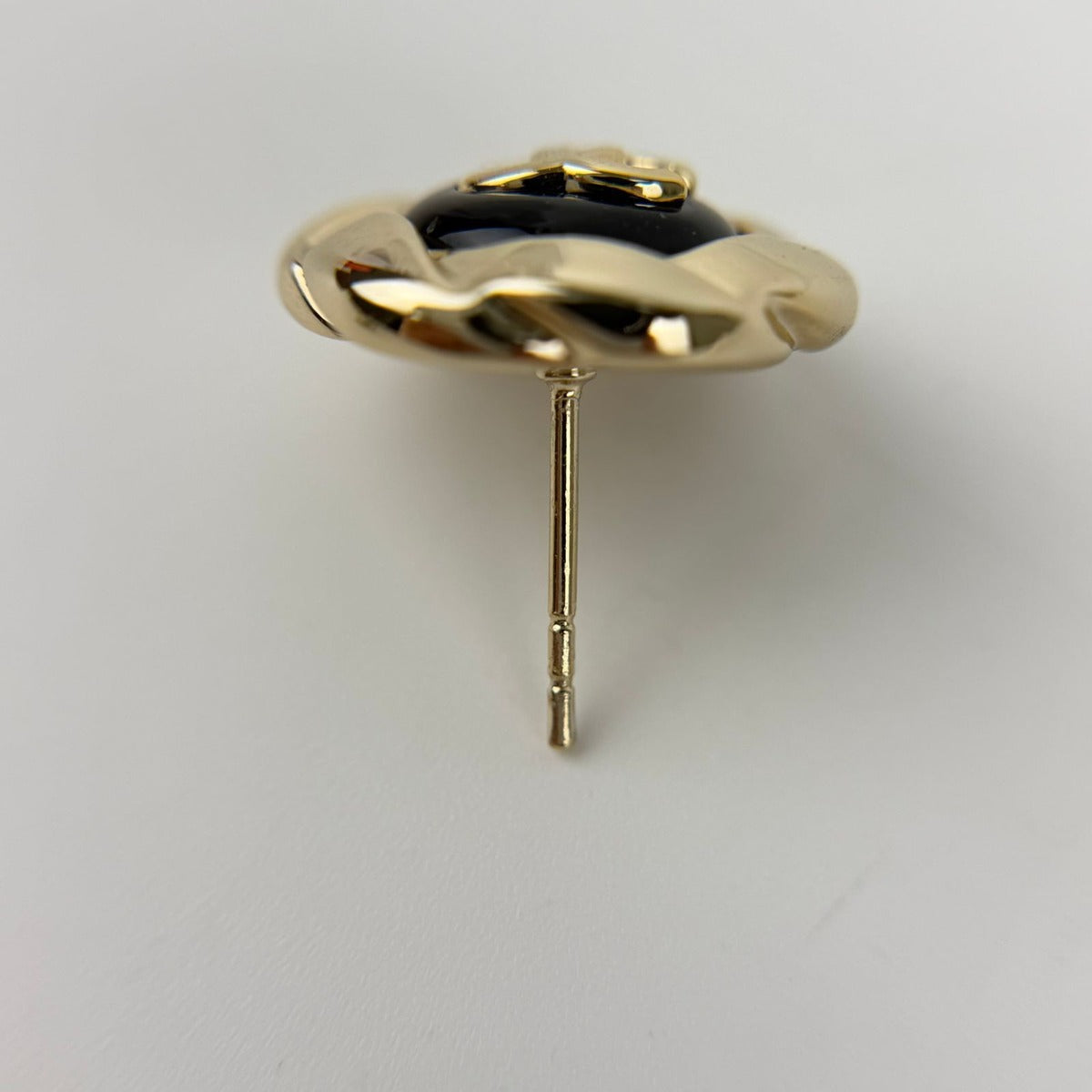 Chanel CC Logo Earrings Gold Vintage — view 12