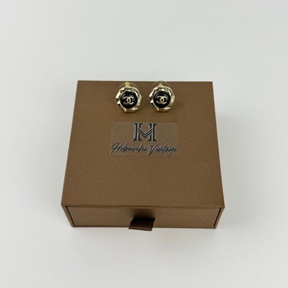 Chanel CC Logo Earrings Gold Vintage — view 2