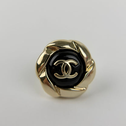 Chanel CC Logo Earrings Gold Vintage — view 5