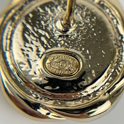 Chanel CC Logo Earrings Gold Vintage — view 7