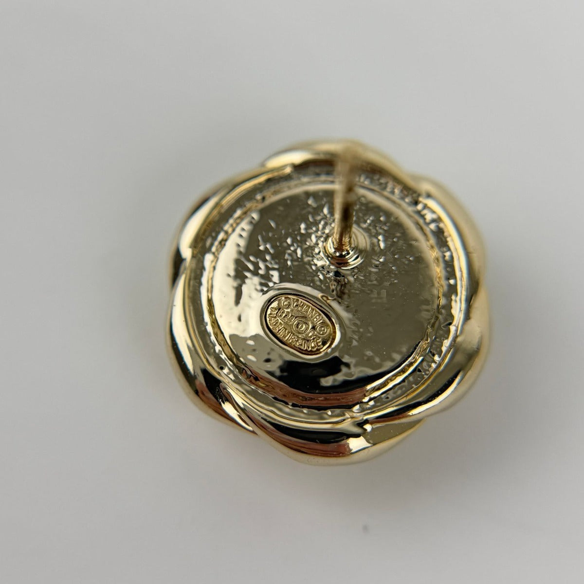 Chanel CC Logo Earrings Gold Vintage — view 9