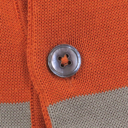 Hermes 100% Cotton Border Pattern Short Sleeve Knit Polo Shirt — view 4