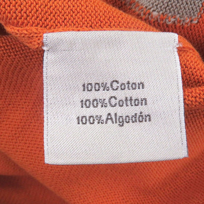 Hermes 100% Cotton Border Pattern Short Sleeve Knit Polo Shirt — view 6