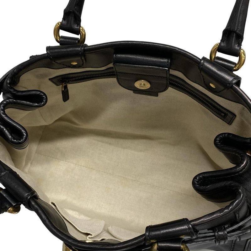 Gucci GG Running Tote 247183 Black Leather