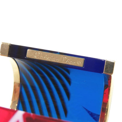 Christian Dior D-jungle Pop Skeleton Butterfly Bangle Plastic Red Bracelet 0486