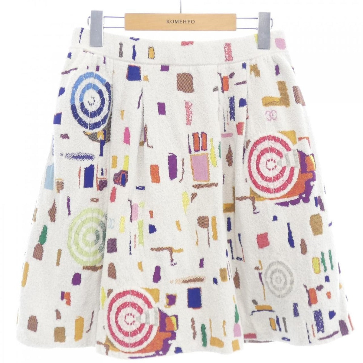 Chanel Skirt White 42 Blue Red