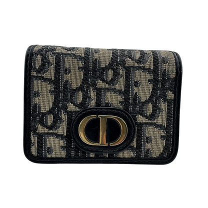 Dior Compact Montaigne 30 Trifold Wallet Navy