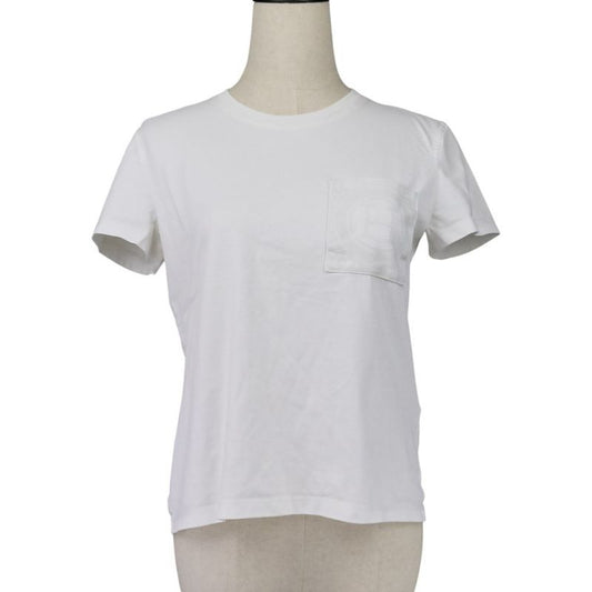 Hermes Embroidered Pocket T-Shirt 36 White 23SS