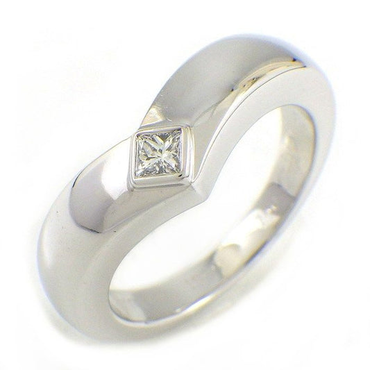 Cartier Ring Triandle Princess Cut Diamond 18k White Gold 53